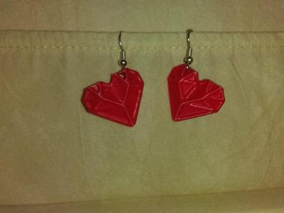 Heart wireframe earrings