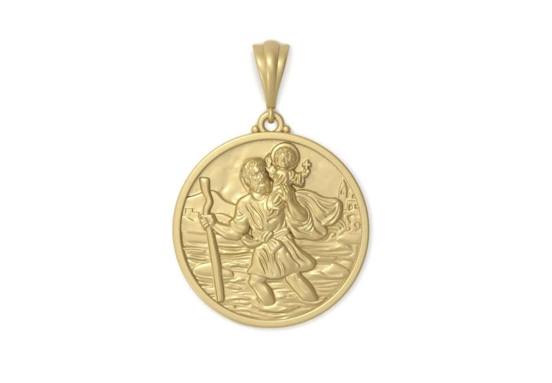 Saint Christopher Jewelry Pendant Necklace