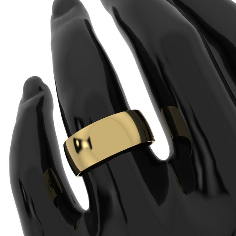 Printable jewelry comfort WEDDING ring 8mm STL 7 US sizes