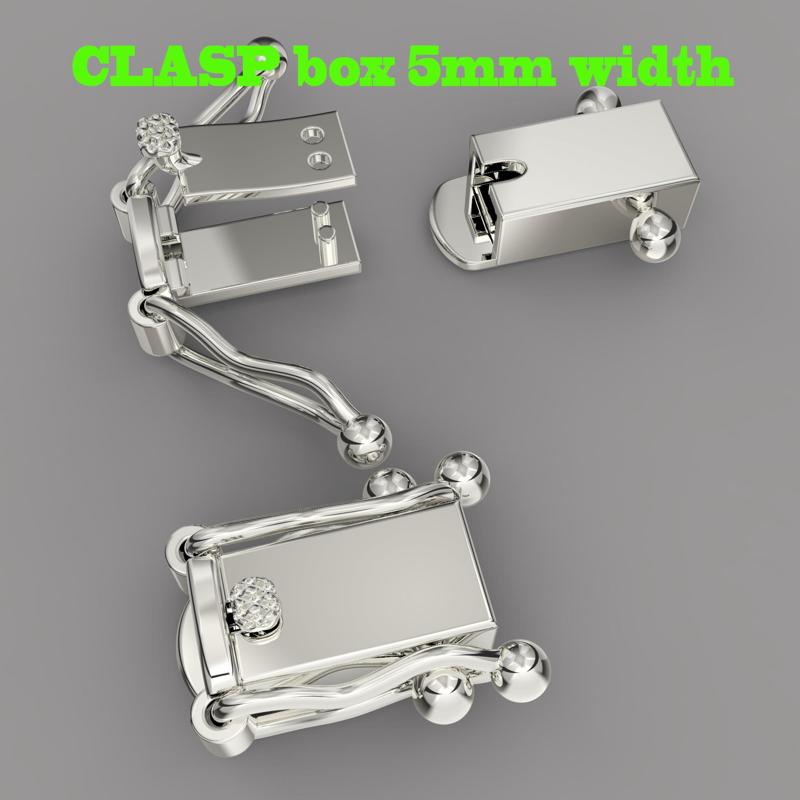 Jewelry CLASP box for chain 5mm STL ready for Print