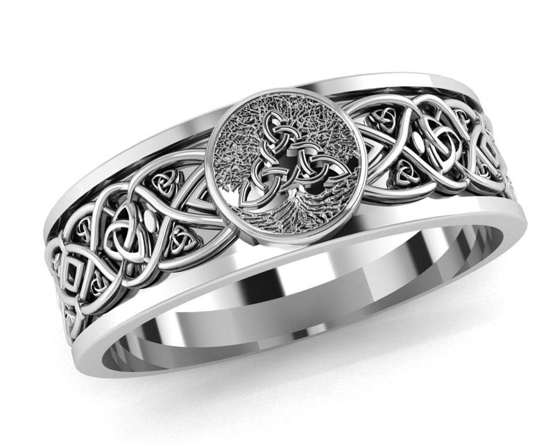 Scandinavian tree of life ring