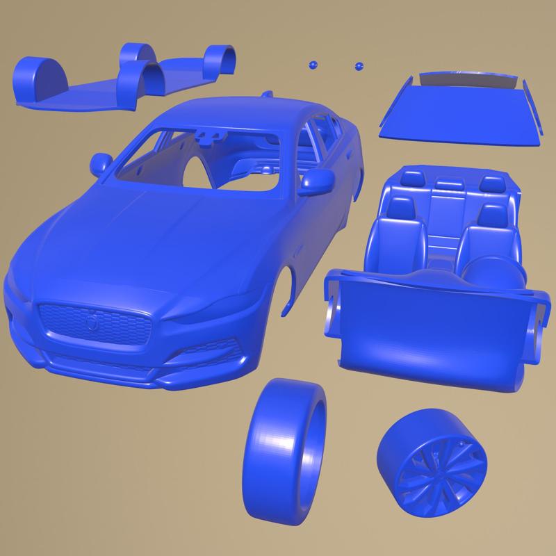 Jaguar Xe 2020 PRINTABLE CAR IN SEPARATE PARTS