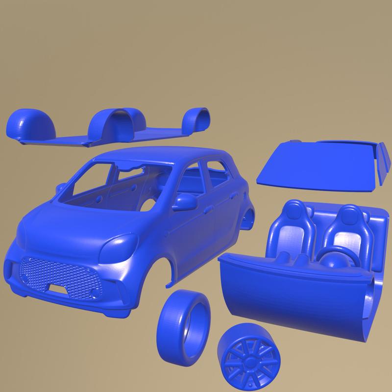 Smart Eq Forfour 2020 PRINTABLE CAR IN SEPARATE PARTS