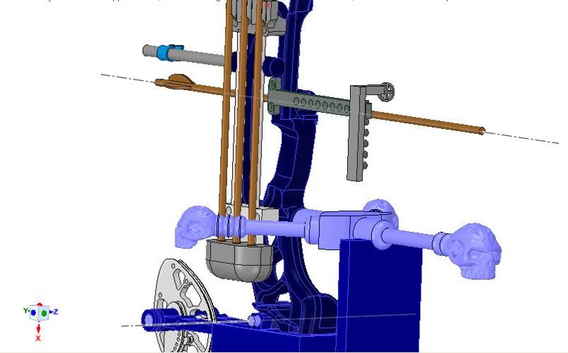 3D Printable Compound Bow with arrows quiver visor and stabilizer,  Compound Bogen