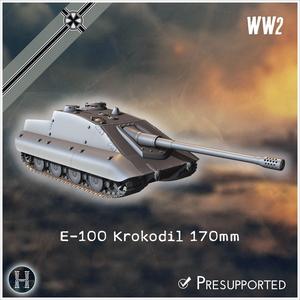 E-100 Krokodil 170mm Entwicklung super-heavy tank - Germany Eastern Western Berlin What If Alternate history protype Alternate Events WWII
