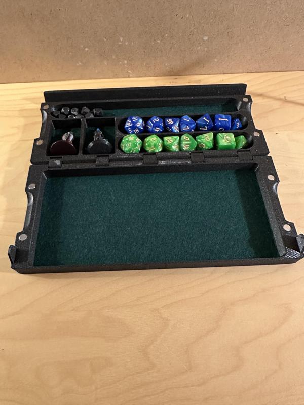Dice Box / Rolling Tray / phone stand (print-in-place hinges!) - magnet insets