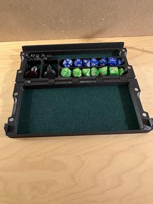 Dice Box / Rolling Tray / phone stand (print-in-place hinges!) - magnet insets