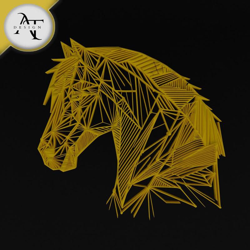 Horse - Geometric - 2D Wall Art Decor