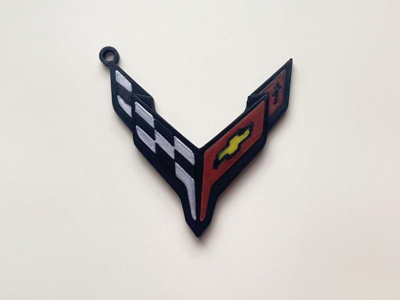 CORVETTE LOGO KEYCHAIN