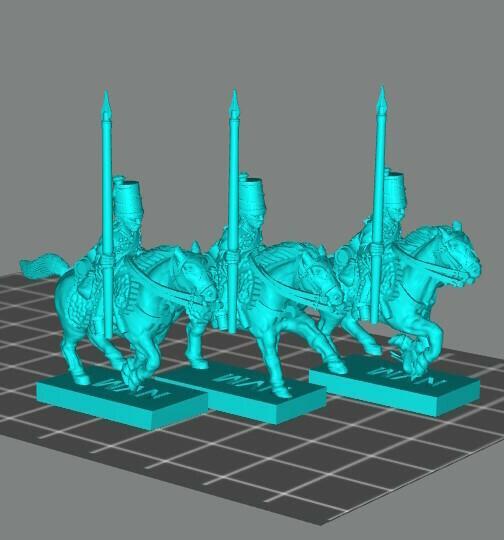 6MM TO 22MM NAPOLEONIC FRENCH CHASSEUR A CHEVAL 1800 CAMPAIGN DRESS CHARGING-flag