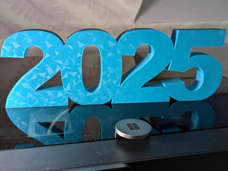 2025 New Year Deko Schild