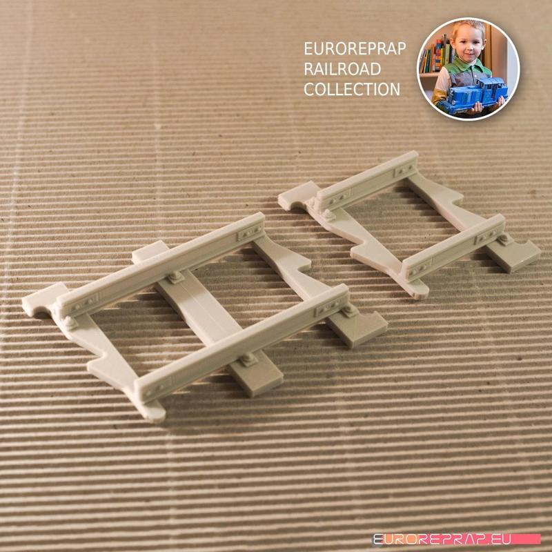 Complementary tracks set: straight (No3, No4) - Euroreprap Railroad System
