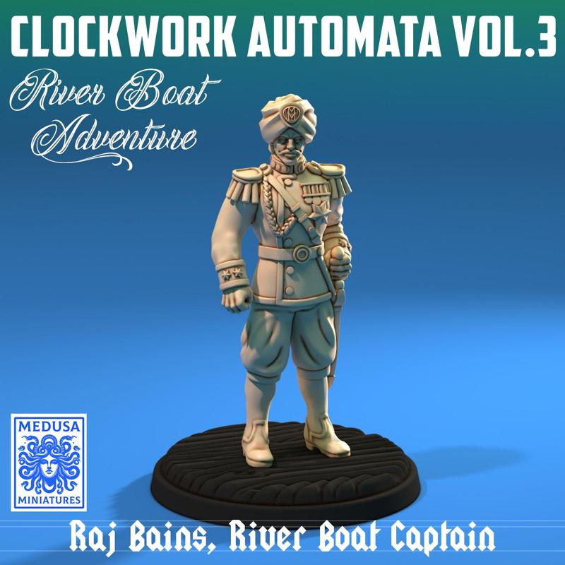 ⚓ Raj Bains - River Boat Captain (28mm STL Miniature)