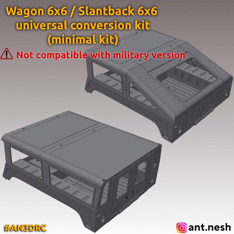 Wagon / Slantback 6x6 conversion kit (minimal) by AN3DRC