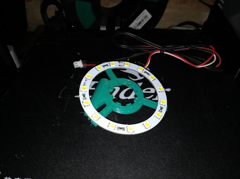 Ender 3 Vent Ring with Led Ring support