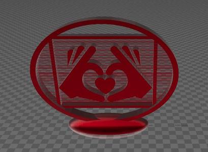 Suspended - My Heart Is In Your Hands - Thread Art STL