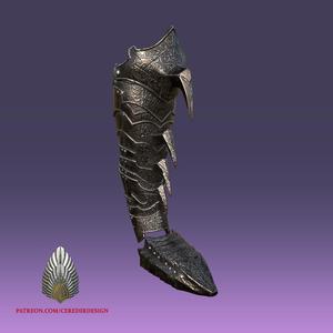 Sauron Shin Armor lord of the rings 3D DIGITAL DOWNLOAD