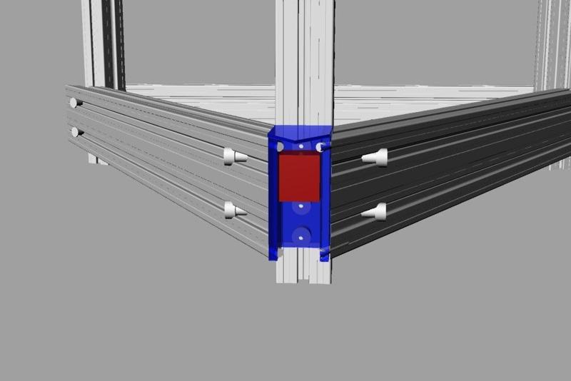 New idea very simple to mount delta delta Kossel and Rostock aluminum! ...  :-)    (supporting parts in the engine and Abs)