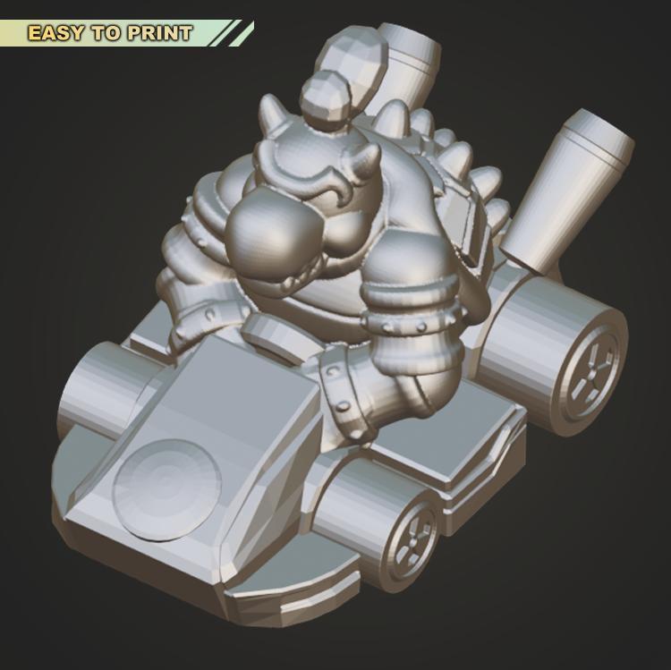 Mario Kart - Dry Bowser - Bowsitos - (EASY TO PRINT - NO SUPPORT)