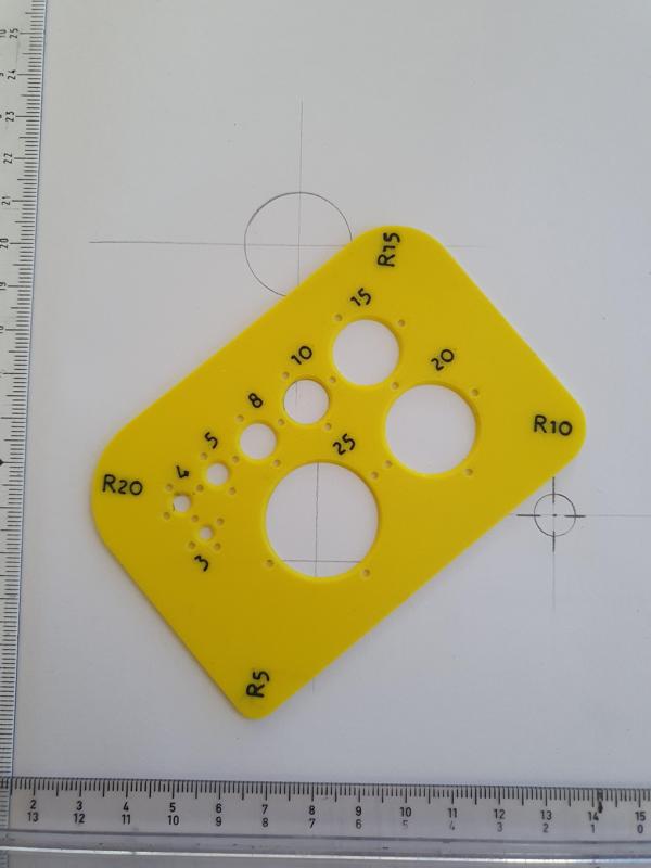 Kreisschablone für Technisches Zeichnen / Circle Template for technical Drawing