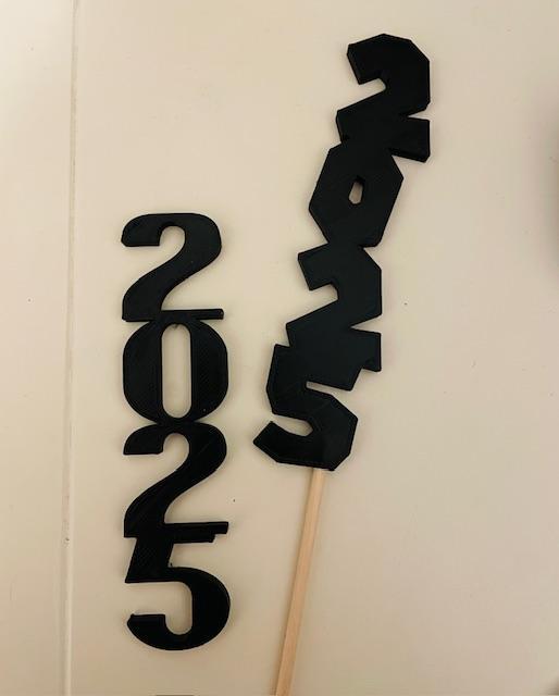 2025 Pimp my Toothpick / Skewer Cupcake Topper New Year Sylvester