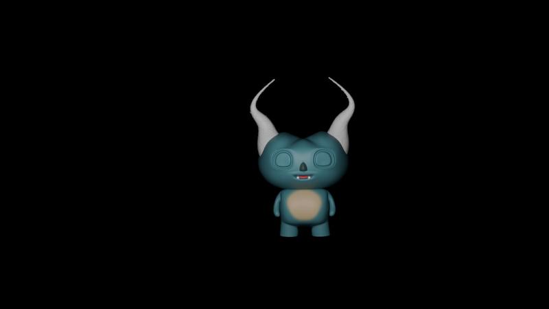 Bluebell Beamhorn - Whimsical Creature 3D Model