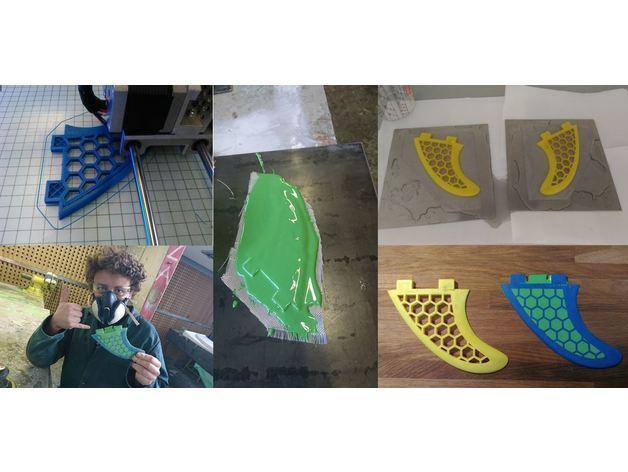 Twin Surf Fins honeycomb (FCS)