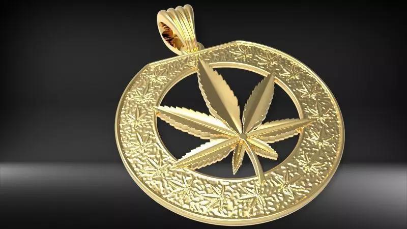 Cannabis leaf marijuana hemp ganja Pendant Necklace Jewelry