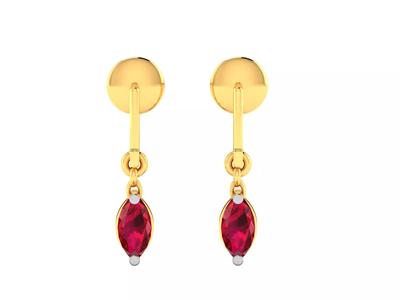 Women earrings 3dm render detail