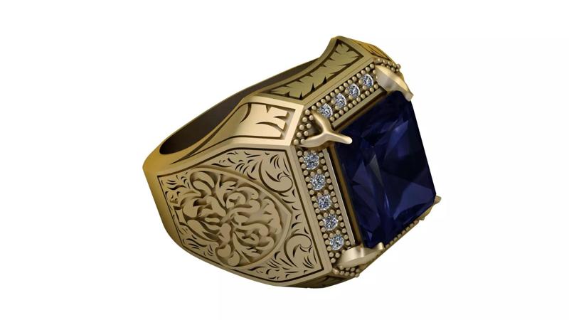 ANTIQUE GOLDEN RING 3D PRINTABLE MODEL