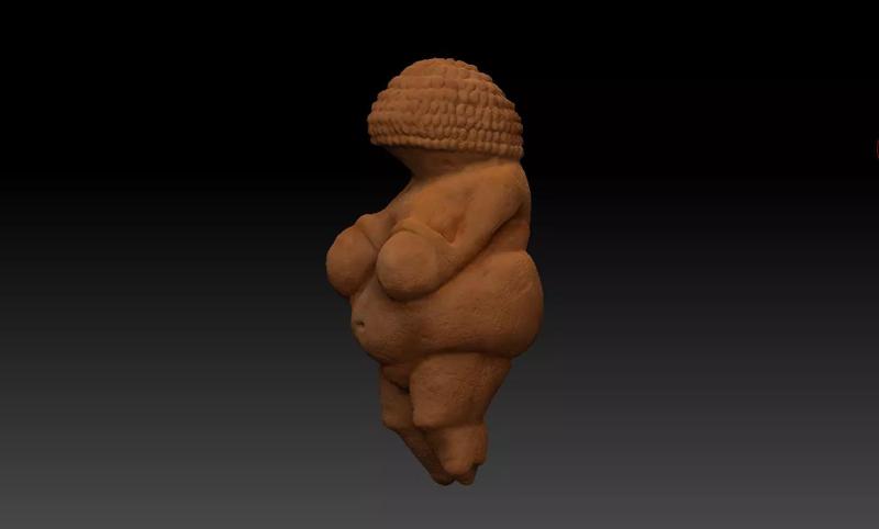 wenus of willendrof model for printing pendant stl obj fbx