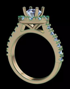 Traditional Modern Halo Stone Engagement Ring