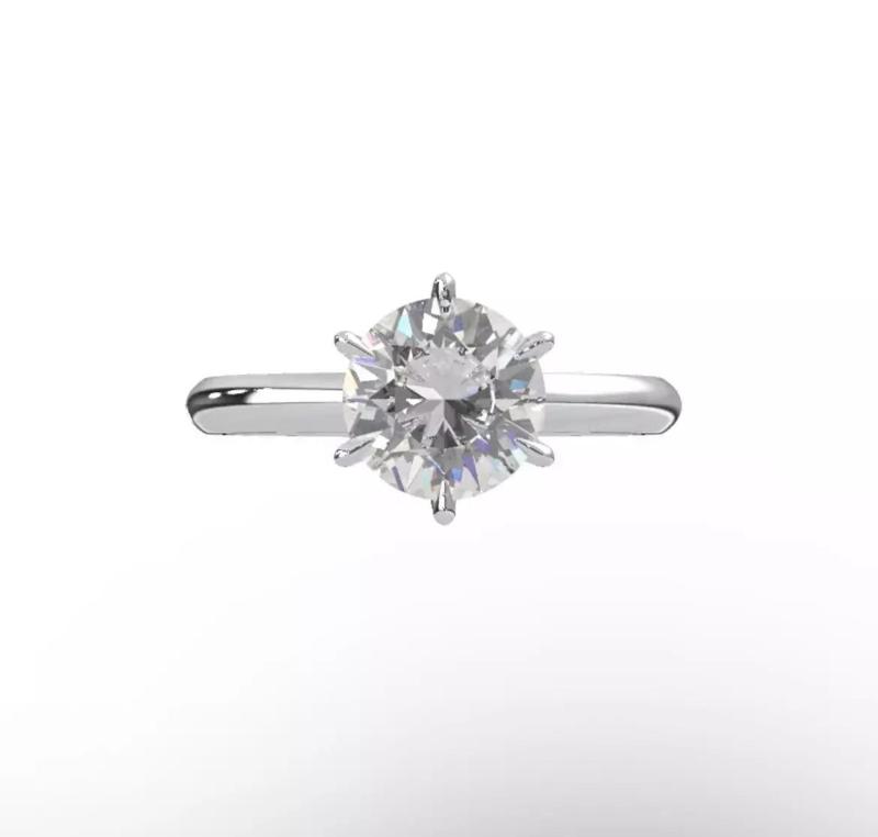 Talon Claw Solitare Engagement Diamond Ring
