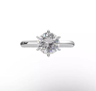 Talon Claw Solitare Engagement Diamond Ring
