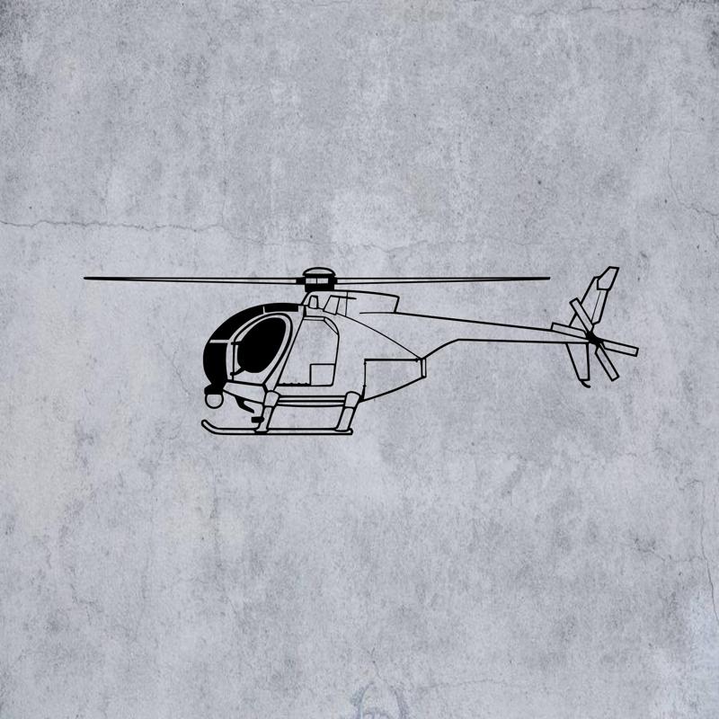 MH-6 LITTLEBIRD MILITARY HELICOPTER #1 | 2D WALL ART