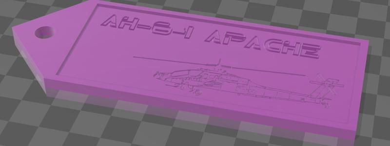 Boeing AH-64 Apache LLAVERO LLAVERO keychain