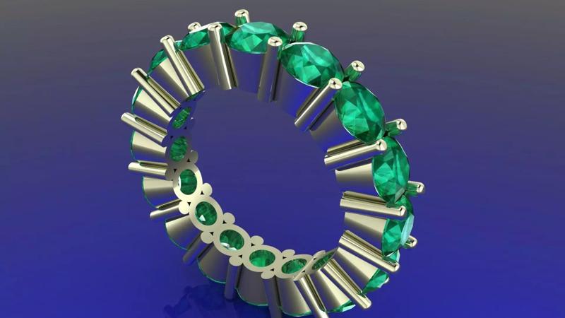 G1011 The Eternity Bloom Ring USA-5 4gm