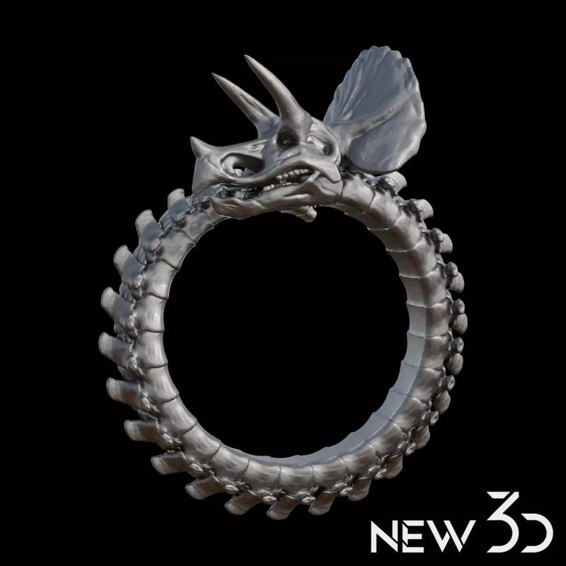 triceratops skull ring