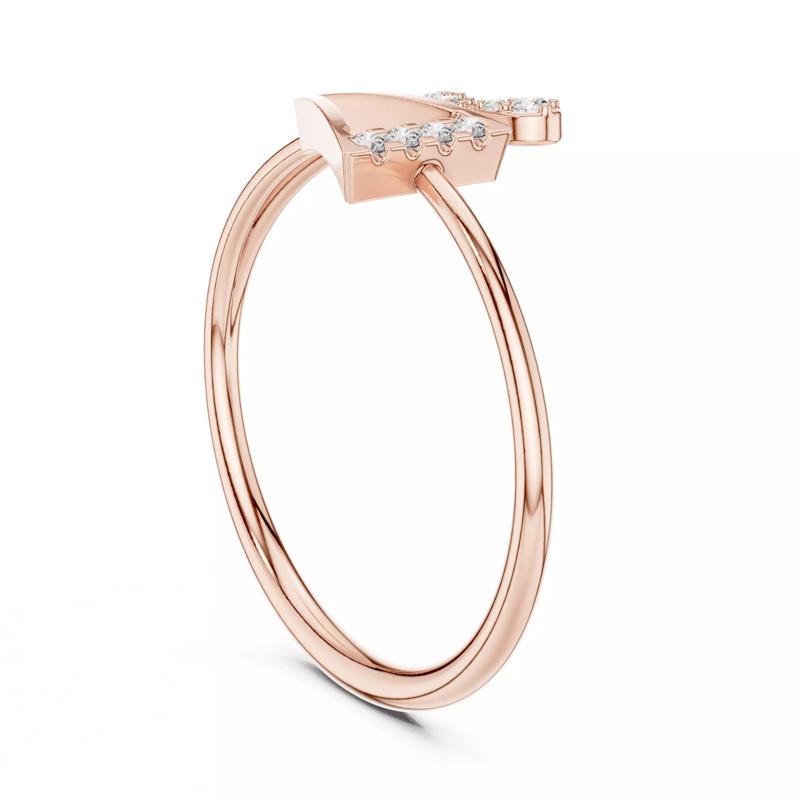 Triangle Shape Bypass Engagement Wedding Ring 3DM STL Video