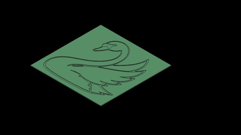 Elegant Swan Wall Decor Mold