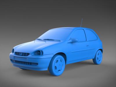 Opel Corsa B 3Door 1998 STL PRINTABLE MODEL