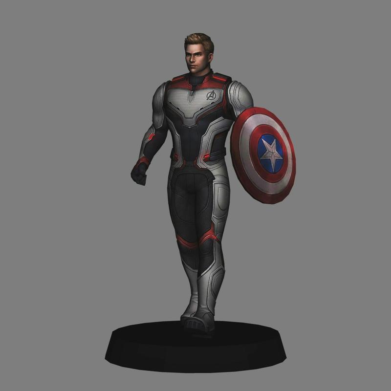 Captain America Quantum suit - Avengers endgame LOW POLYGONS AND NEW EDITION