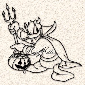 Spooky Devil Donald Duck Wall Art Home Decor