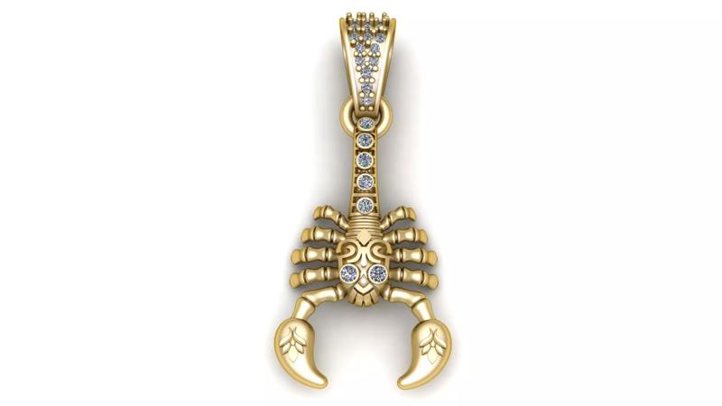 Pandinus Scorpion Pendant  3D Printable Model