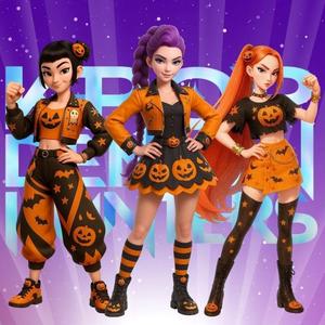kpop demon hunters halloween mira rumi and zoey
