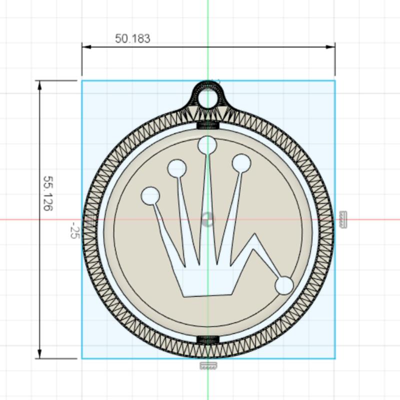 Stussy logo crown swivel key ring