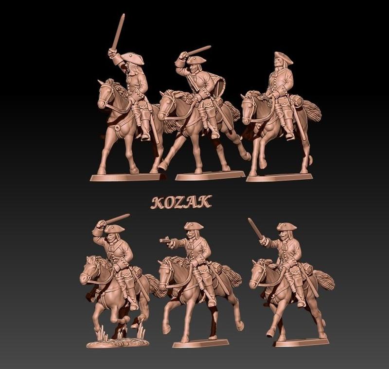 russian dragoons GNW (1700-1721) in tricorne set 2