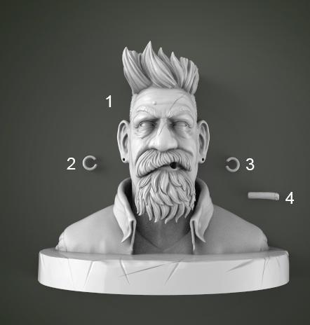 zombie hunter bust