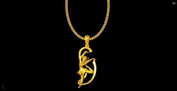 Dance girl pendant charm