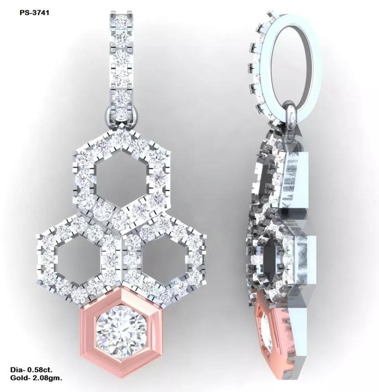 round diamond pendant